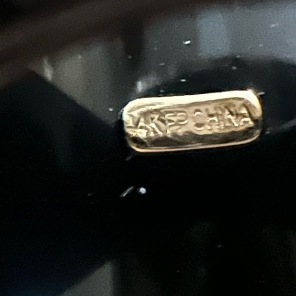 14K Yellow Gold Blue Quartz & Black Onyx Statement Ring Size 10 - Picture 3 of 10